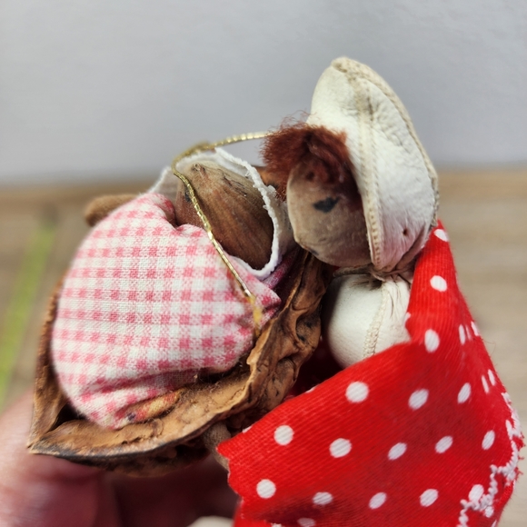 MCM VINTAGE Straw Mouse Scarecrow Corn Husk Lady Christmas Ornament Lot - Picture 12 of 13